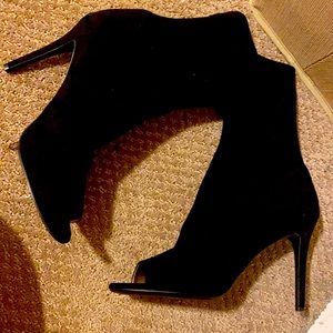 Black sock heels